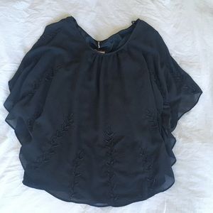 Free People Beaded Cape Dress